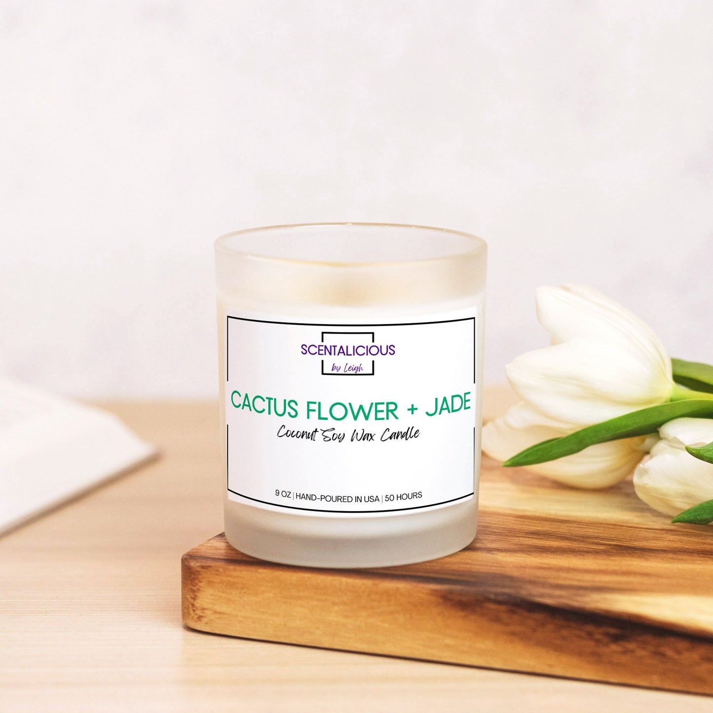 Candle Frosted Glass (Hand Poured 11 oz)