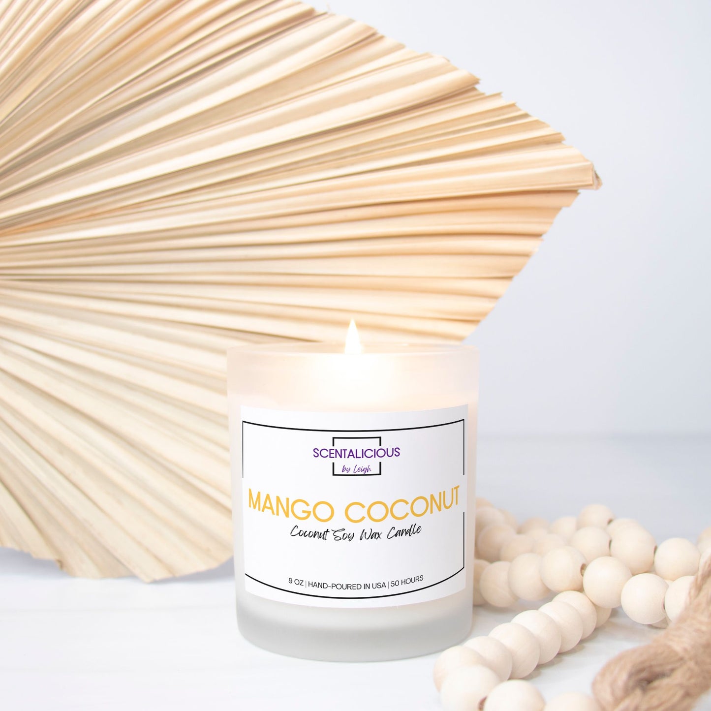 Candle Frosted Glass (Hand Poured 11 oz)