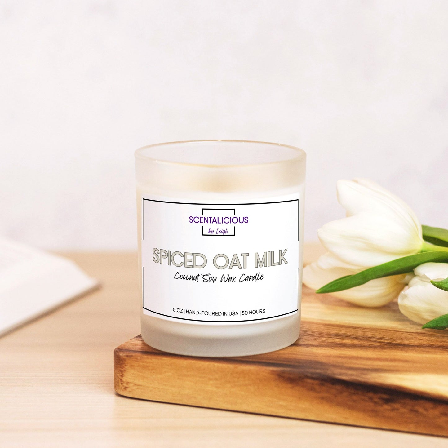 Candle Frosted Glass (Hand Poured 11 oz)