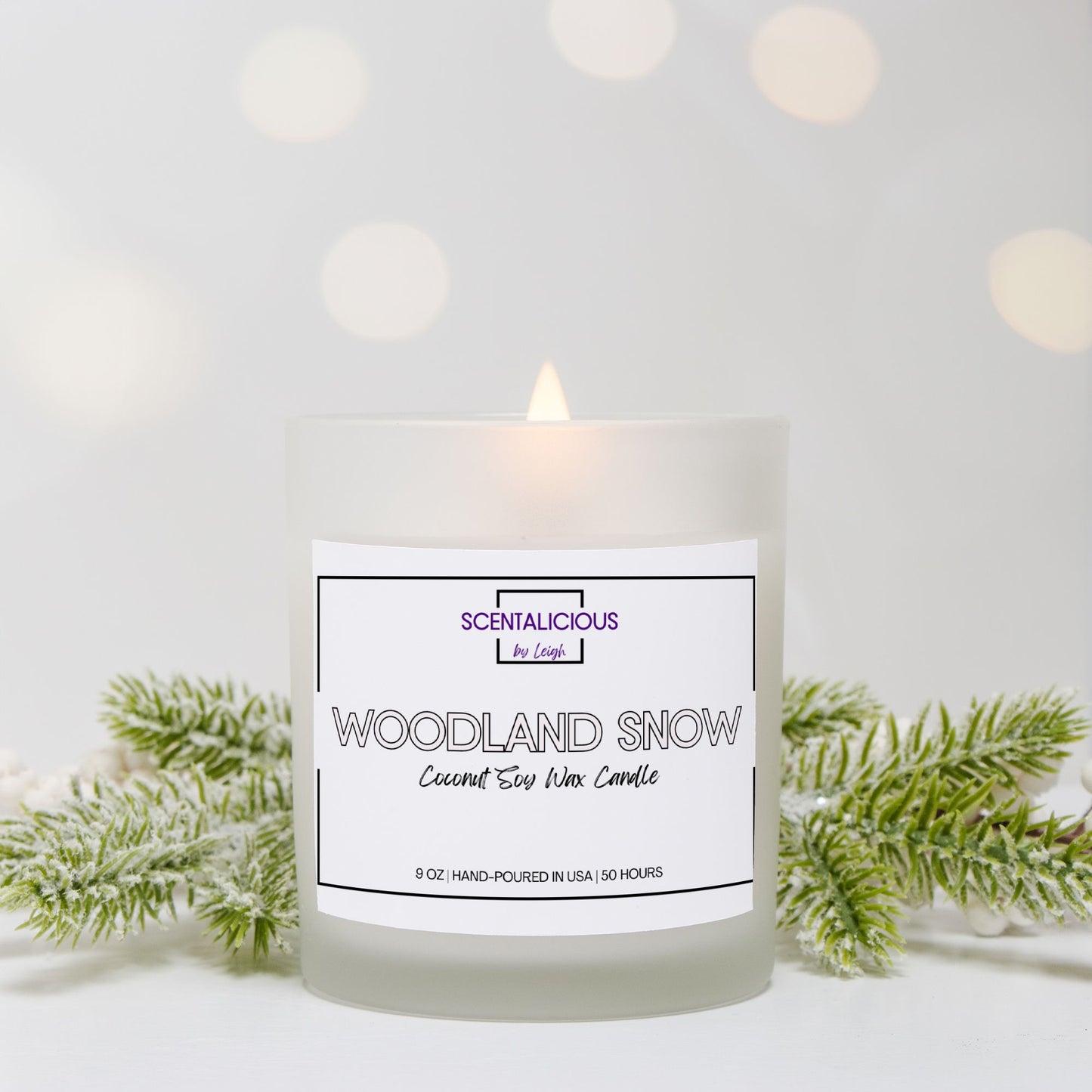 Candle Frosted Glass (Hand Poured 11 oz)